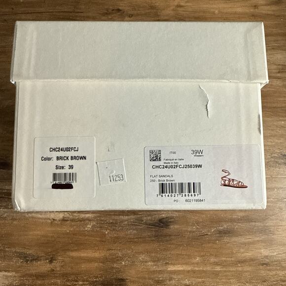 Chloe Women's Uma Flat Sandals Brick Brown, EU39 US8.5 MSRP 875 - Picture 9 of 10